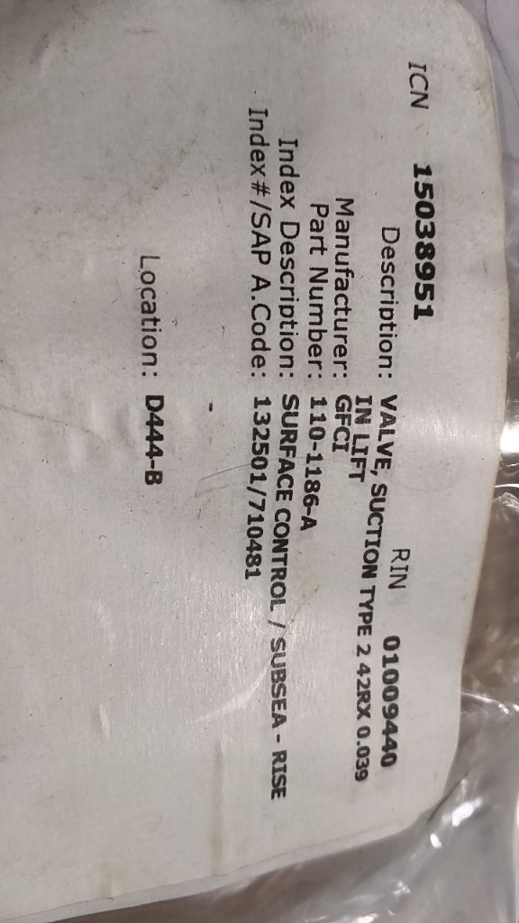 VALVE, SUCTION