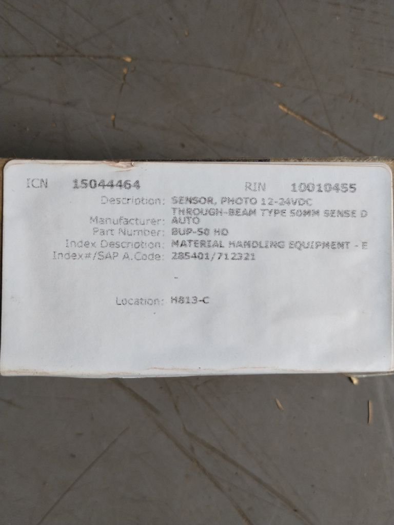 SENSOR, PHOTO 12-24VDC THROUGH-BEAM TYPE 50MM SENSE DISTANCE