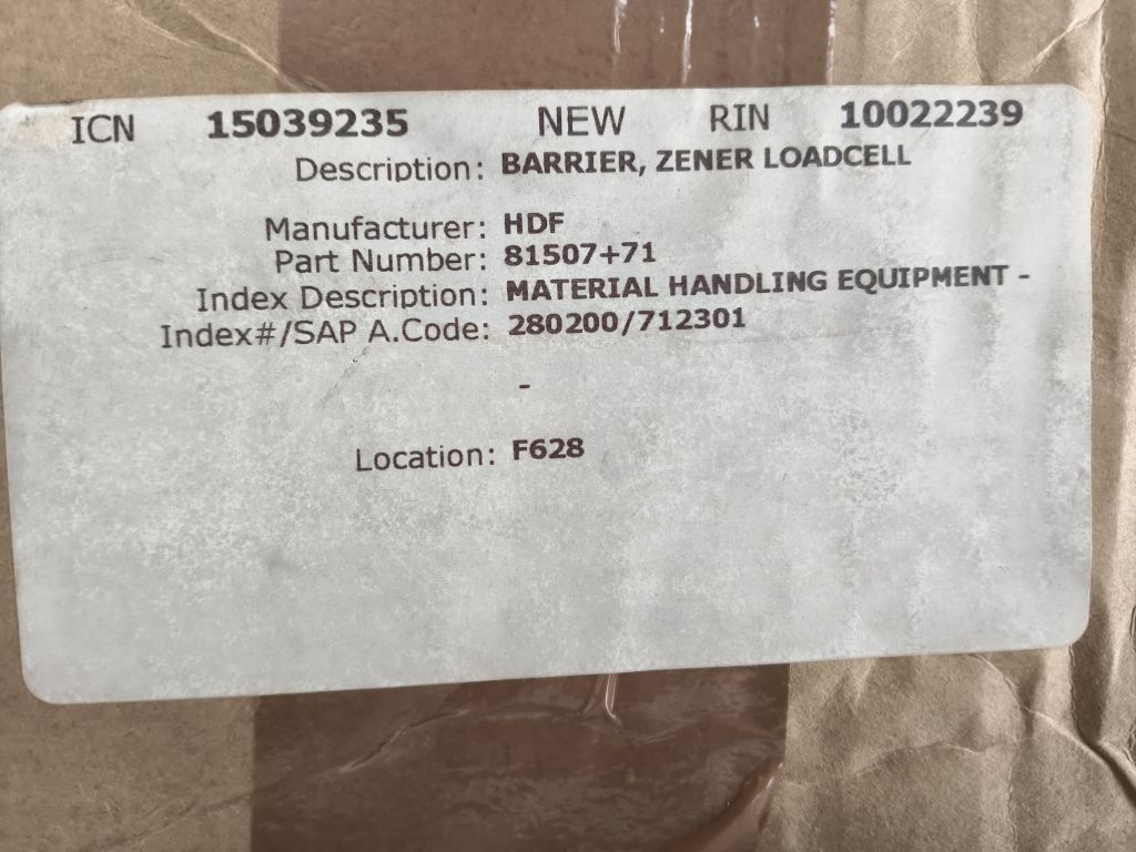 BARRIER, ZENER LOADCELL