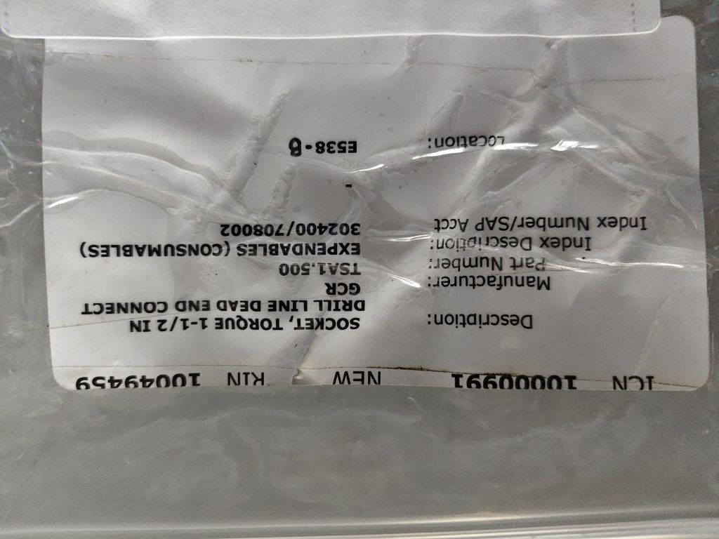 SOCKET, TORQUE 1-1/2 IN DRILL LINE DEAD END CONNECTOR