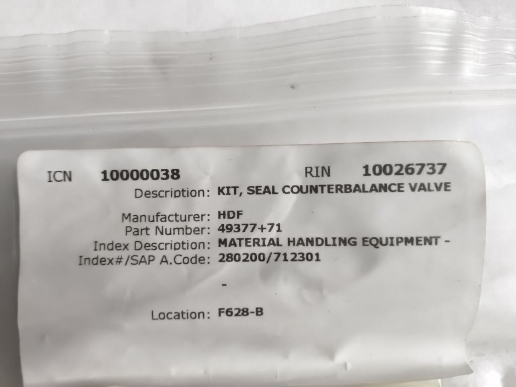KIT, SEAL COUNTERBALANCE VALVE