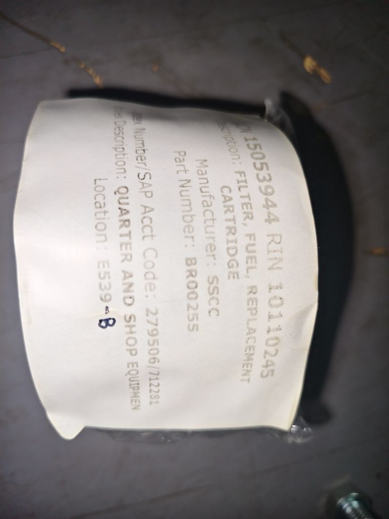 FILTER, FUEL, REPLACEMENT CARTRIDGE