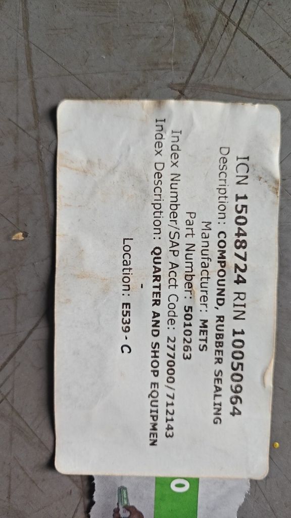 COMPOUND, RUBBER SEALING