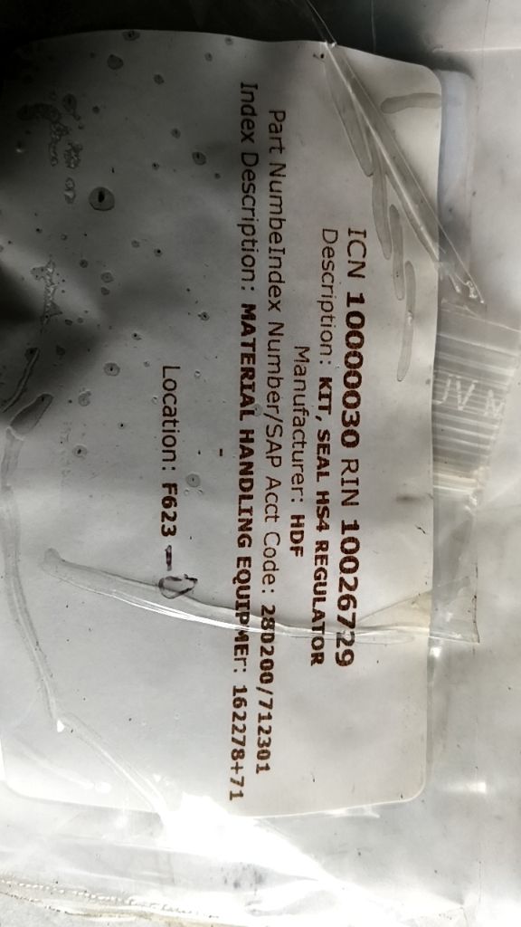 KIT, SEAL HS4 REGULATOR