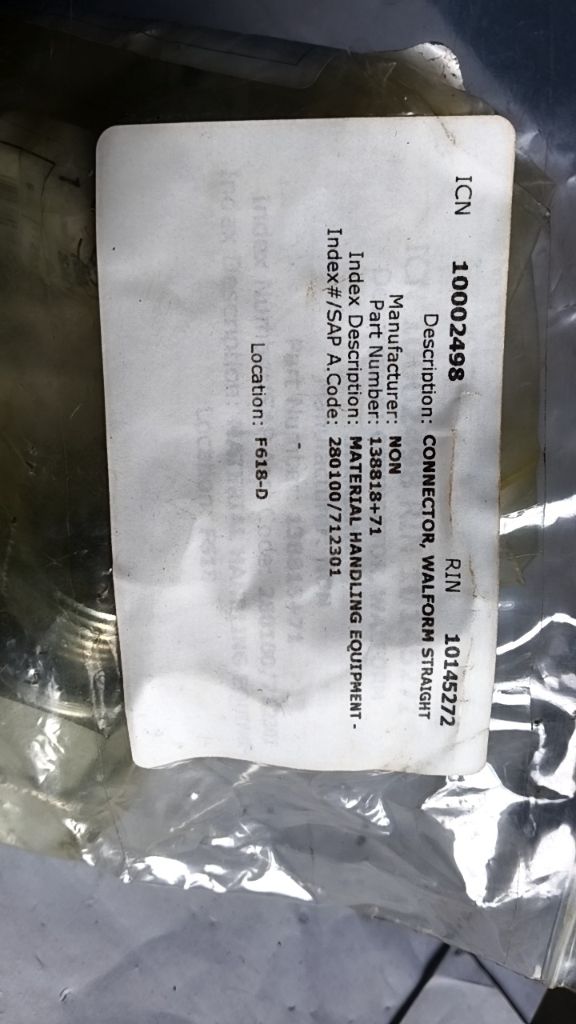 CONNECTOR, WALFORM STRAIGHT