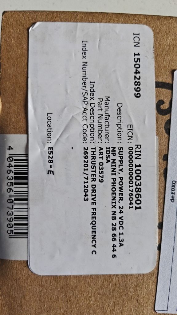 SUPPLY, POWER 24 VDC 20 AMP