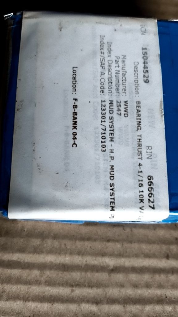 BEARING, THRUST 4-1/16 10K VALVE
