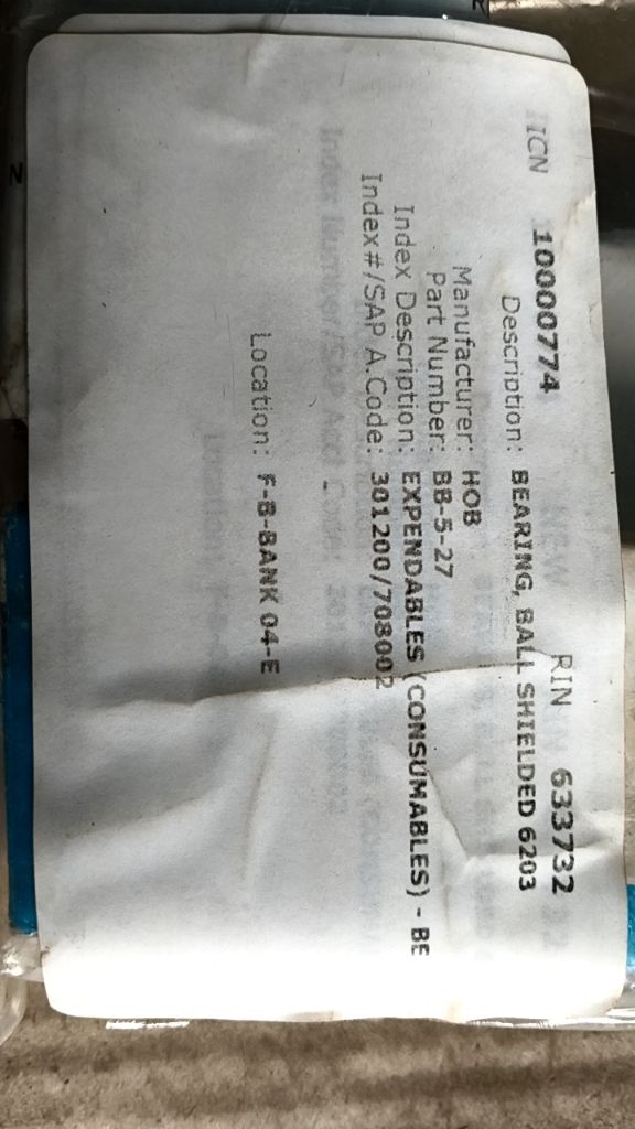 BEARING, BALL SHIELDED 6203