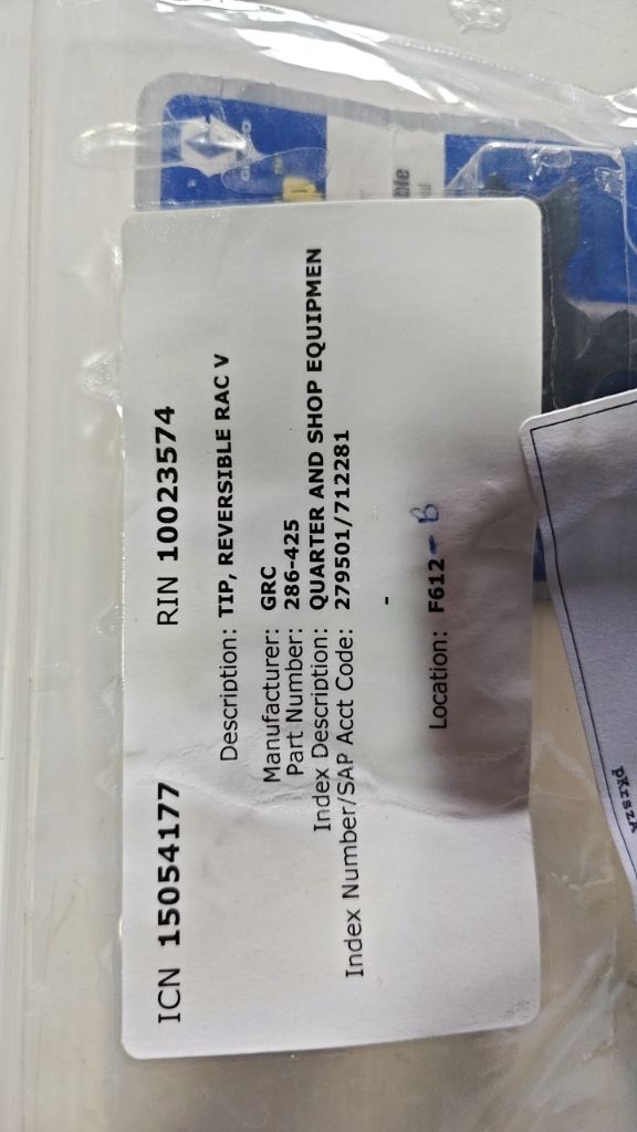 TIP, REVERSIBLE RAC V