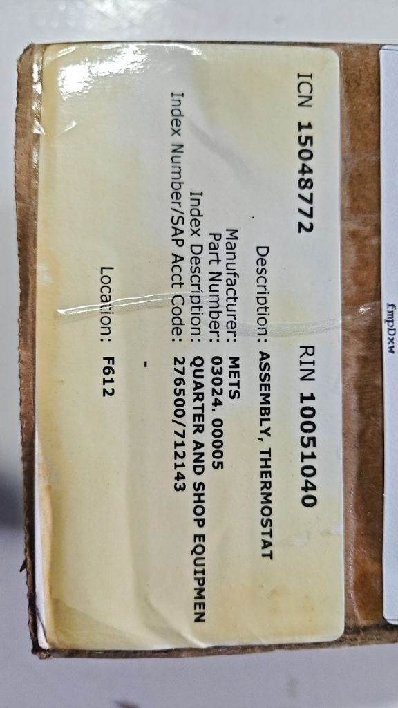ASSEMBLY, THERMOSTAT