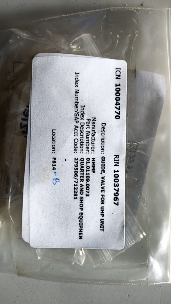 GUIDE, VALVE FOR UHP UNIT