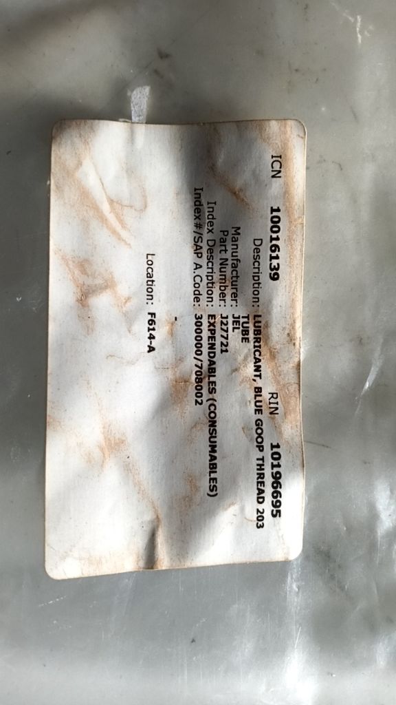 LUBRICANT, BLUE GOOP THREAD 203 TUBE