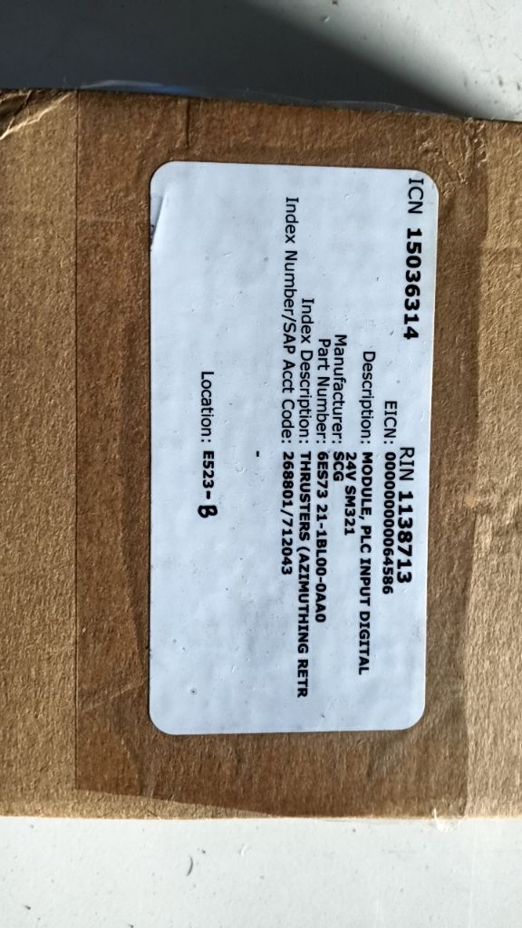MODULE, PLC INPUT DIGITAL 24V SM321