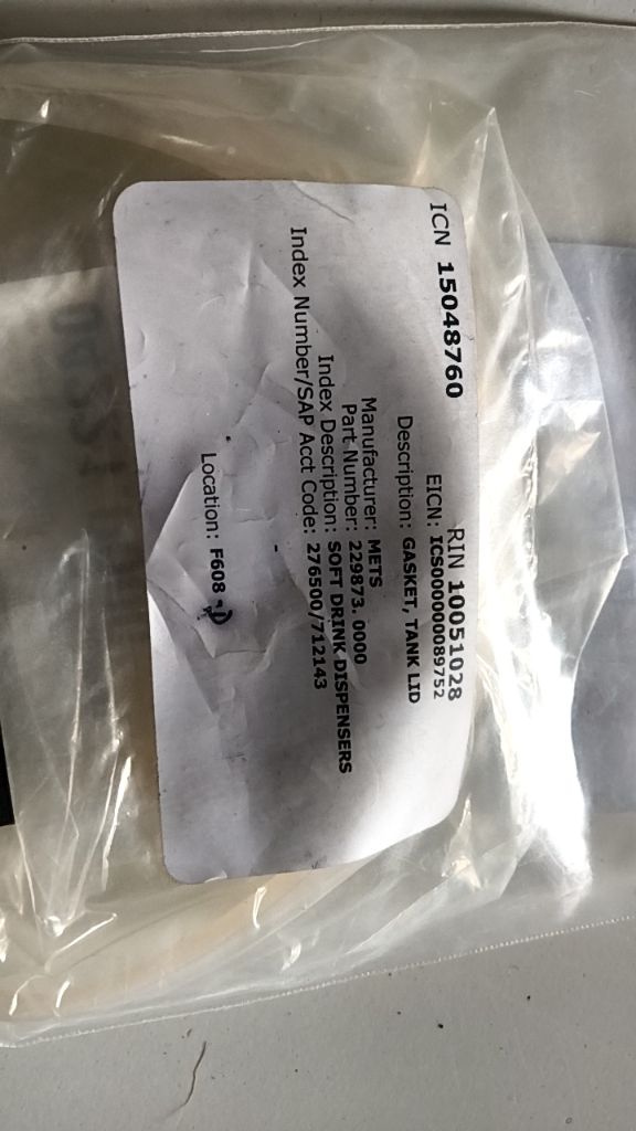 GASKET, TANK LID