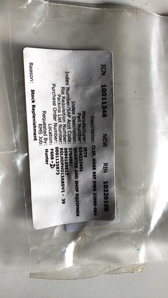 CLIP, HOSE REF DWG 32909-064