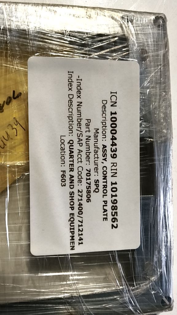 ASSY, CONTROL PLATE