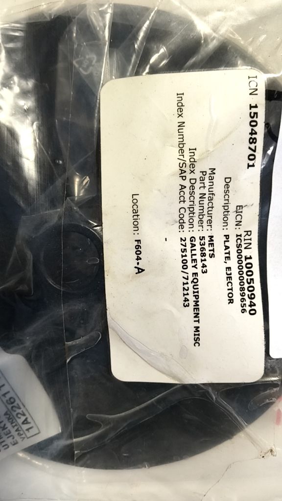 PLATE, EJECTOR