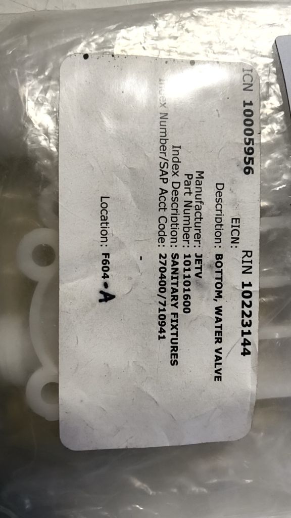 BOTTOM, WATER VALVE