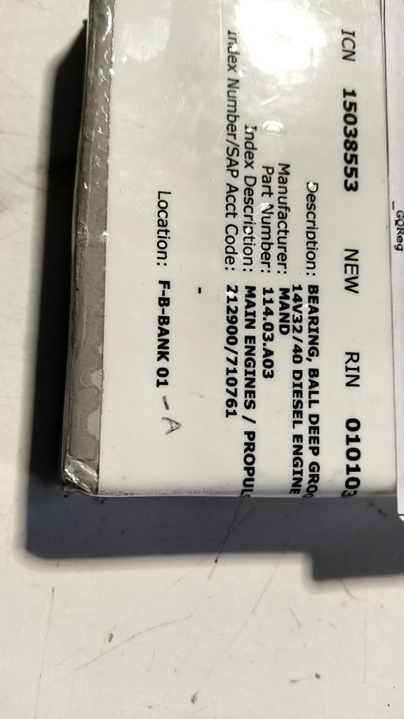 NUT, MAIN 14V32/40 DIESEL ENGINE