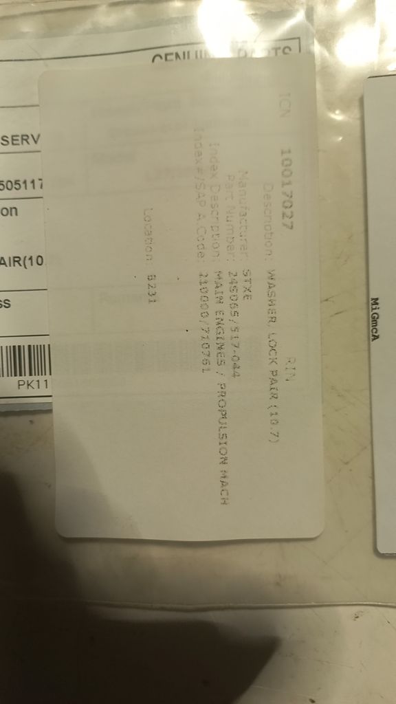 WASHER, LOCK PAIR (10.7)