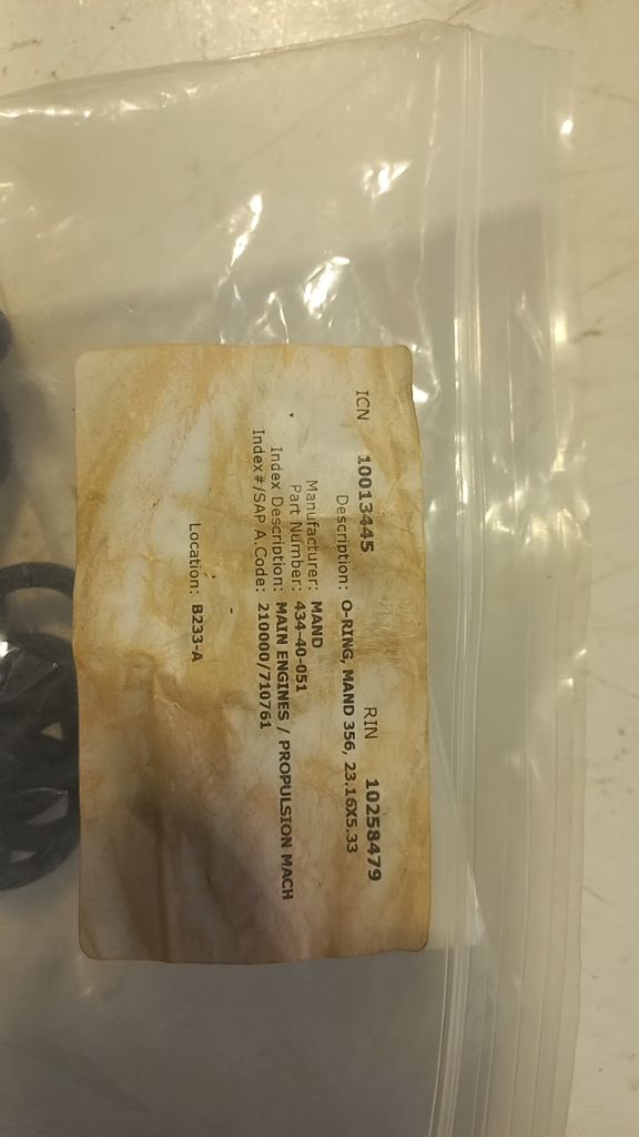 O-RING, MAND 356, 23.16X5.33