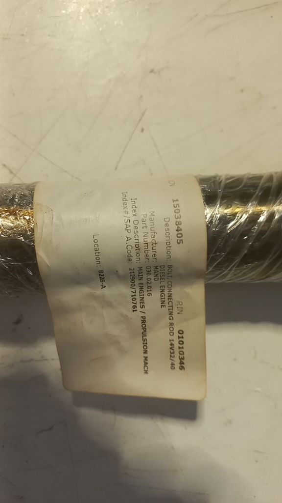 BOLT, CONNECTING ROD 14V32/40 DIESEL ENGINE