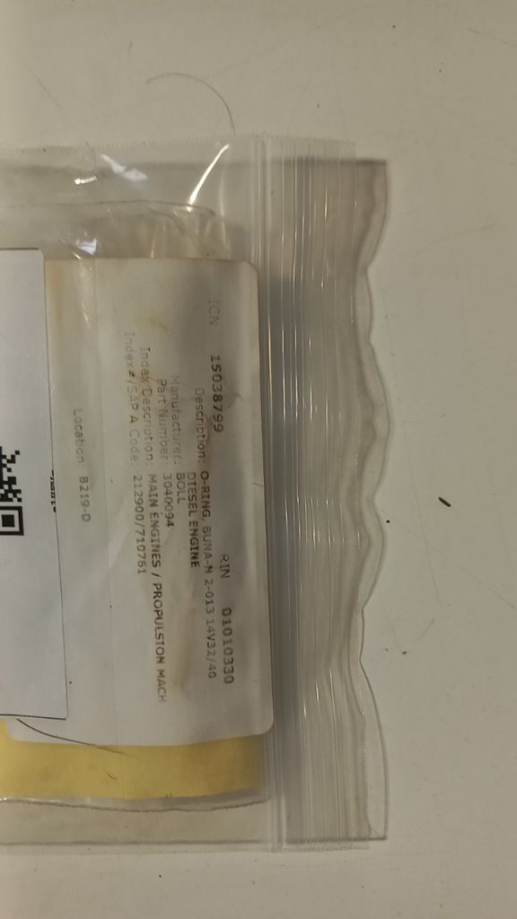 O-RING, BUNA-N 2-013 14V32/40 DIESEL ENGINE