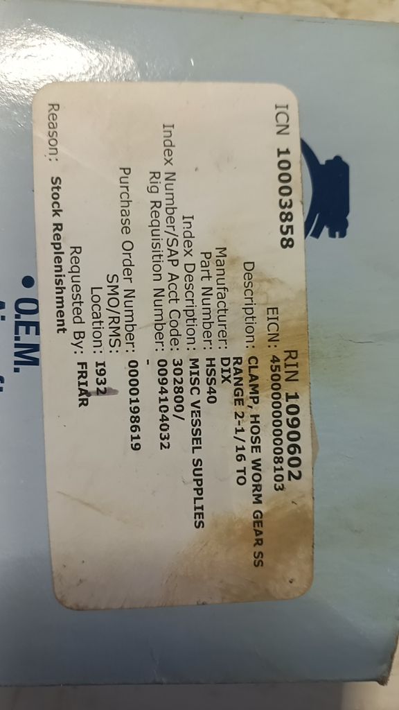 CLAMP, HOSE WORM GEAR SS