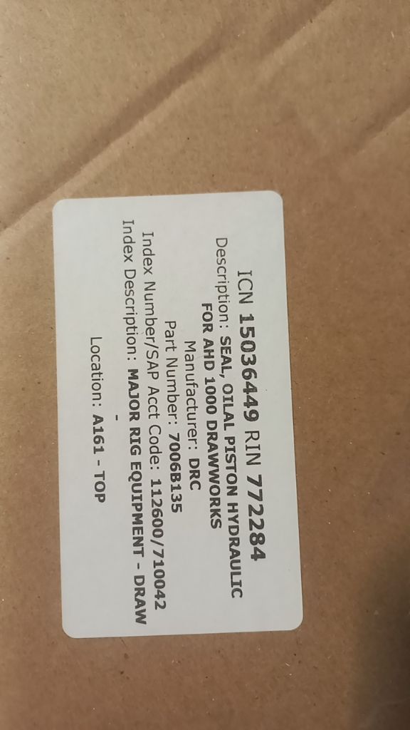 SEAL, OILAL PISTON HYDRAULIC