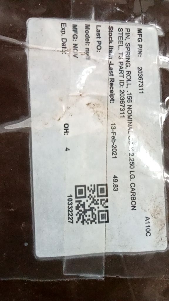 PIN, SPRING, ROLL, .156 NOMINAL, 2.250 LG. CARBON STEEL