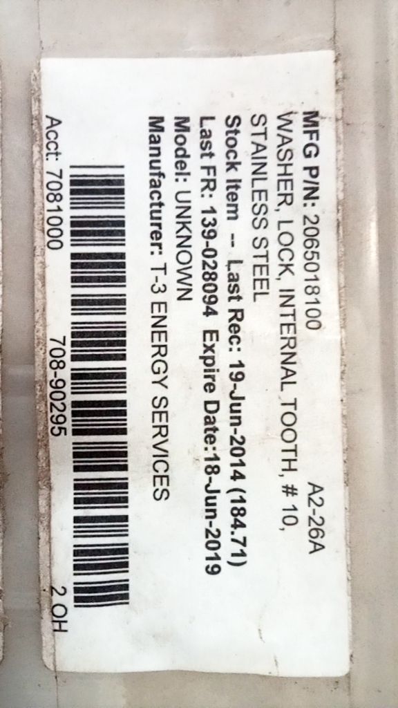 WASHER, LOCK, INTERNAL TOOTH