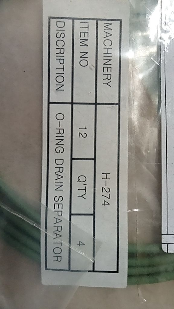 O-RING DRAIN SEPARATOR