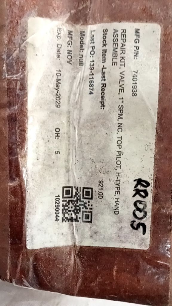 REPAIR KIT, VALVE