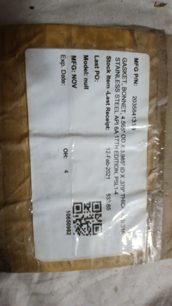 GASKET, BONNET
