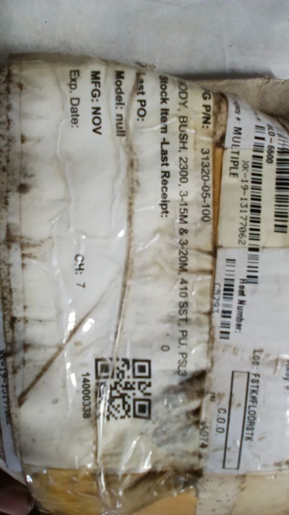 BODY, BUSH, 2300, 3-15M & 3-20M, 410 SST, PU, PSL3
