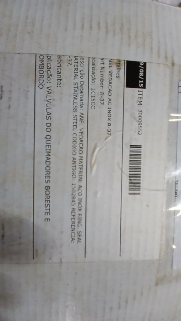VEL VEDACAO AC INOX