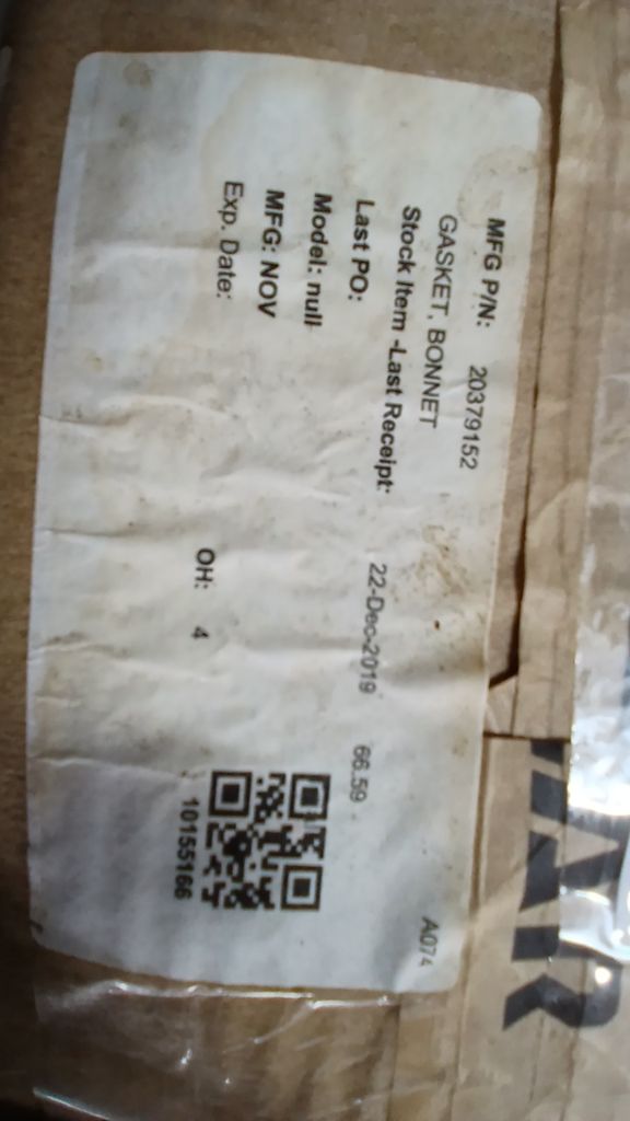 GASKET, BONNET