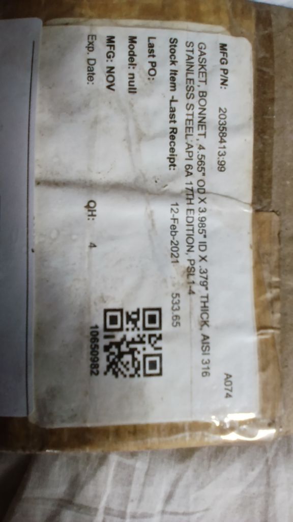 GASKET, BONNET