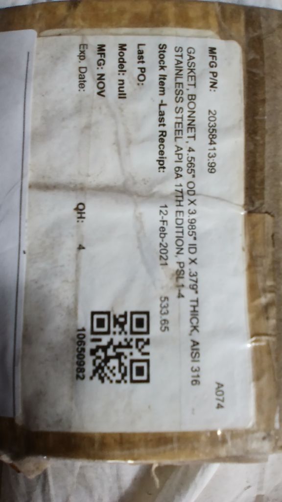 GASKET, BONNET