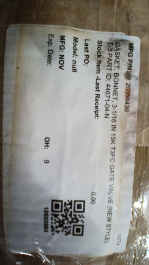 GASKET, BONNET