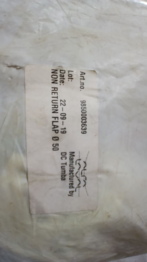 NON RETURN FLAP