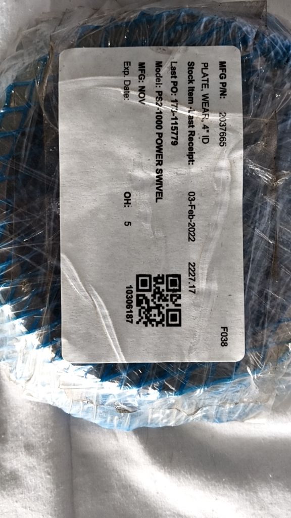 PLATE, WEAR, 4" ID