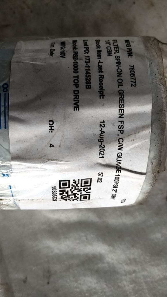 HYDRAULIC FILTER, SPIN-ON OIL