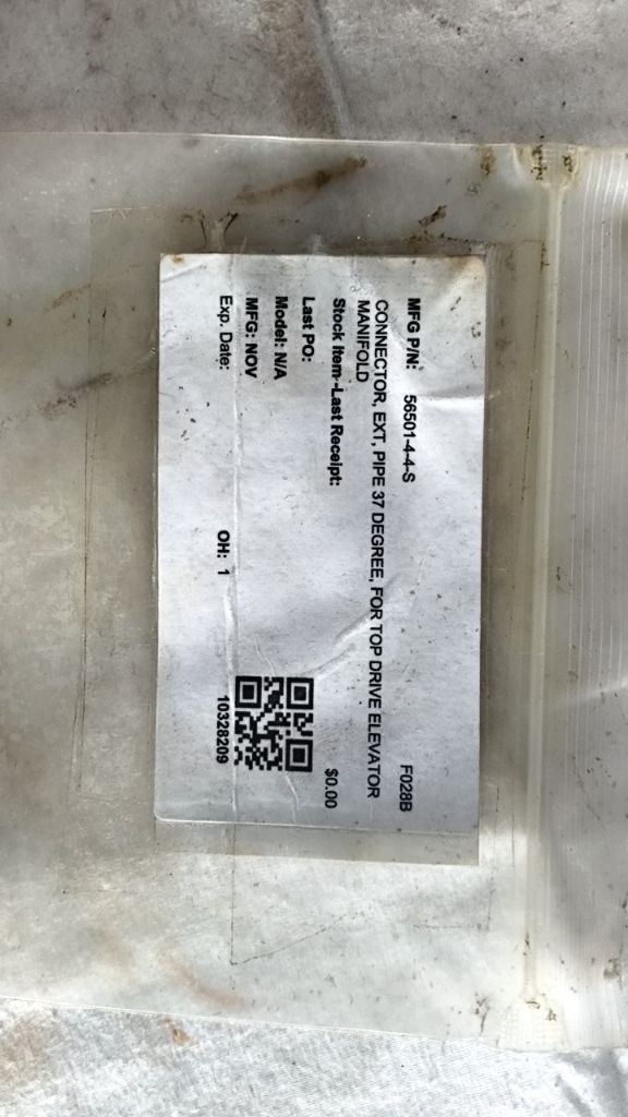 CONNECTOR, EXT. PIPE 37 DEGREE, FOR TOP DRIVE ELEVATOR MANIFOLD