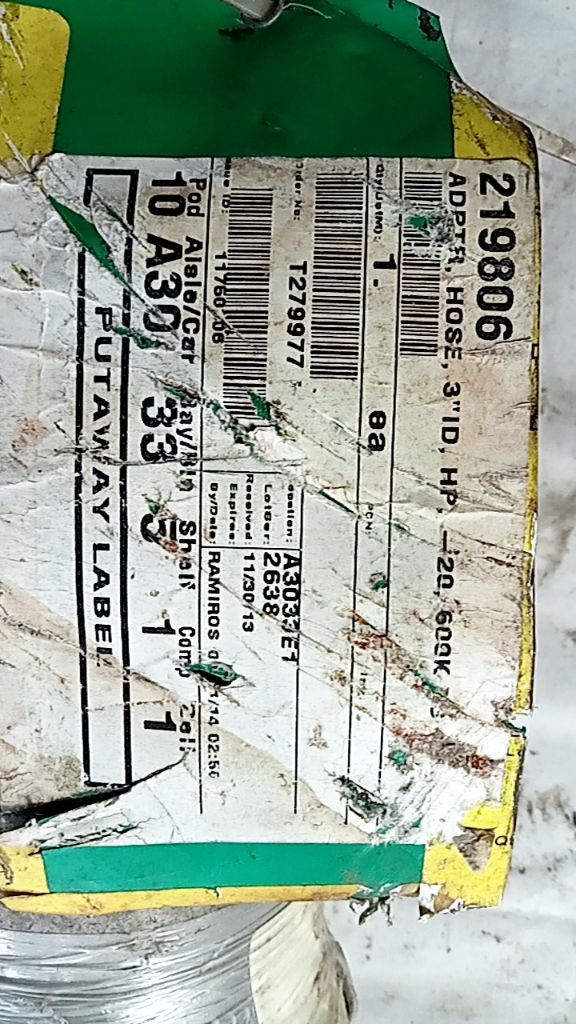 ADPTR, HOSE, 3"ID, HP, -20, 609K