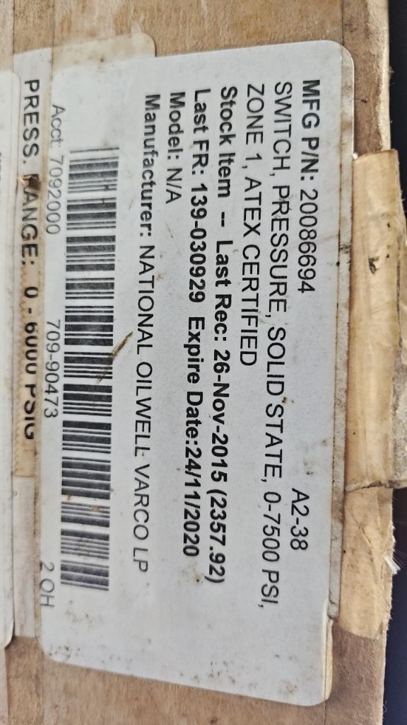 SWITCH, PRESSURE, SOLID STATE