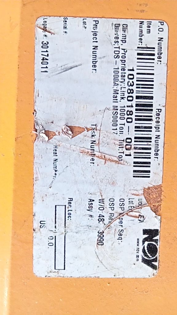 G-mp, Proprietary Link, 1000 Ton, Tilt Top, D-ves, TDS-1000A, Matl MS00017