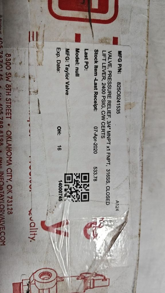 Pressure Relief Valve