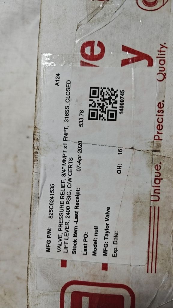 PRESSURE RELIEF VALVE
