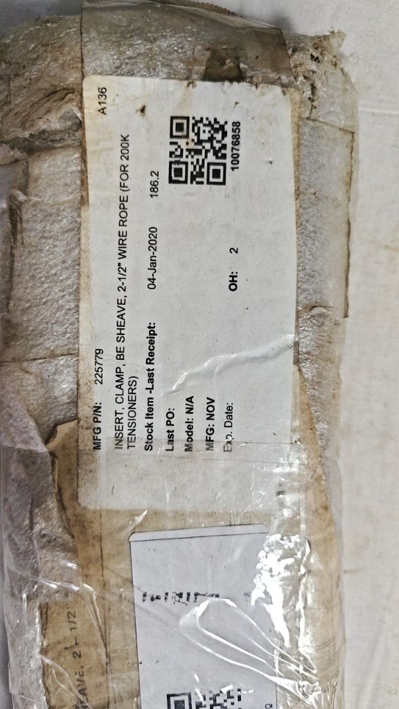 INSERT, CLAMP, BE SHEAVE, 2-1/2" WIRE ROPE (FOR 200K TENSIONERS)
